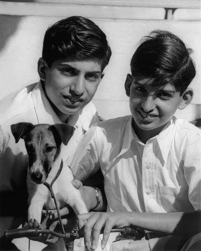 Ratan Tata in his childhood with his brother and his dog